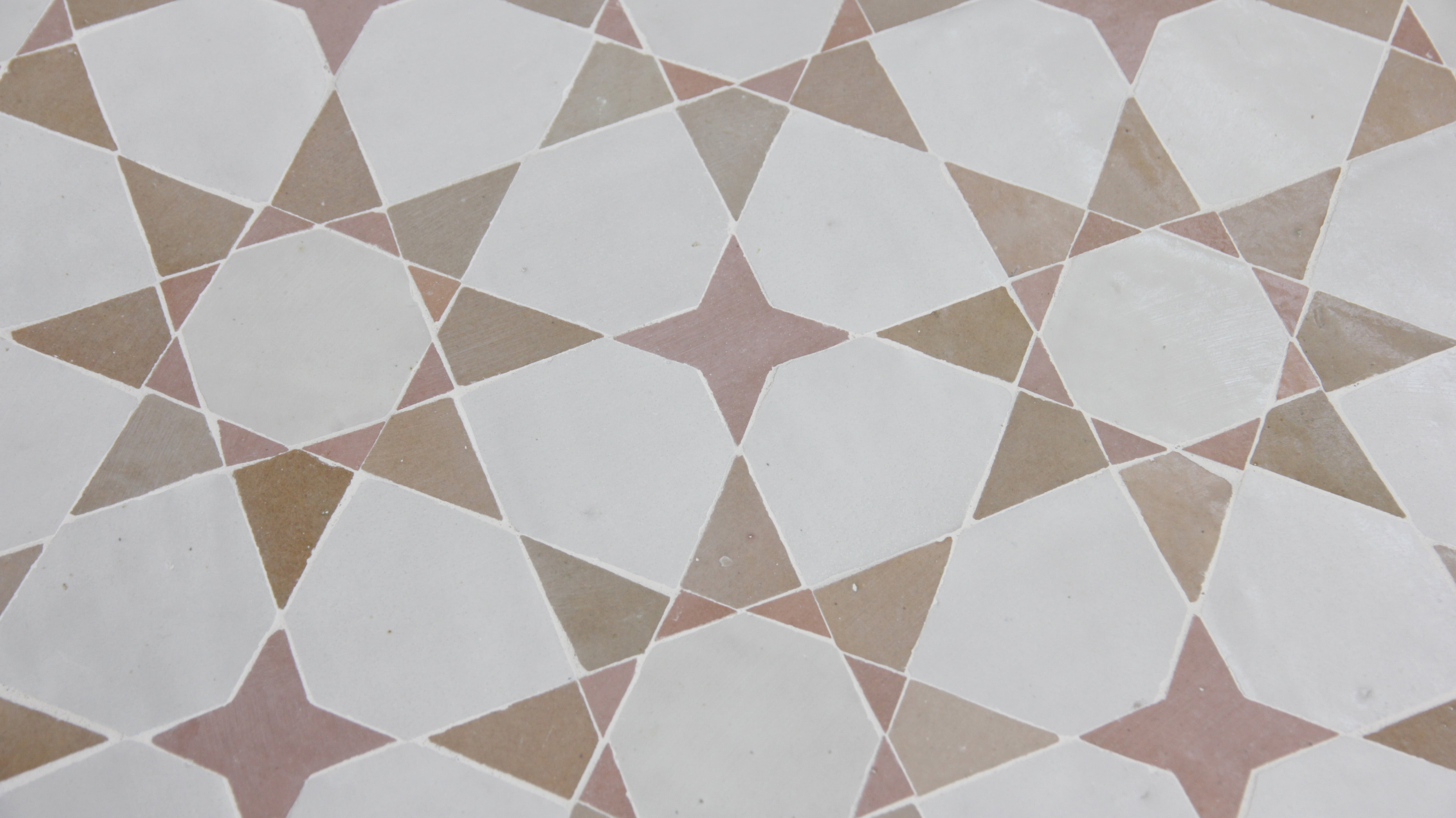 EZR0197 Large Format Snow, Latte & Moroccan Pink