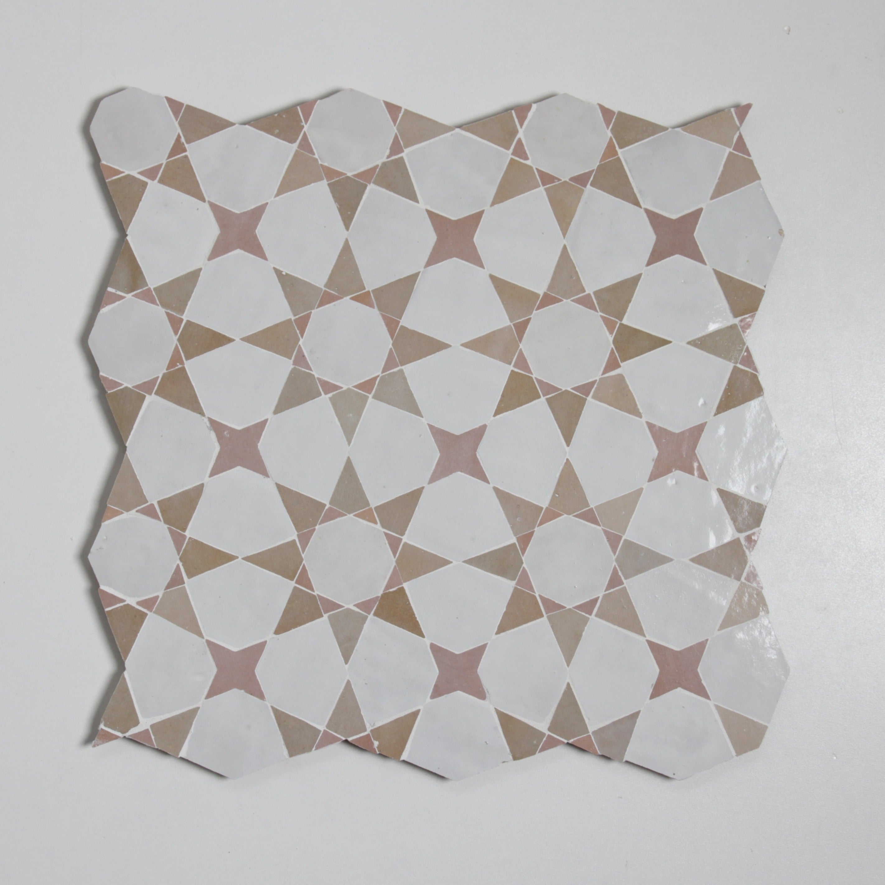 EZR0197 Large Format Snow, Latte & Moroccan Pink