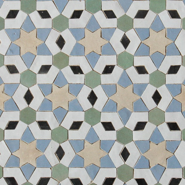 EZR0206 Snow, Blue Grass, Clay, Avocado & Black